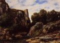 Una cascada en el pintor realista del Jura Gustave Courbet
